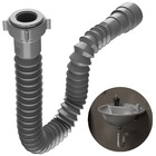 Sifão Sanfonado Universal 61cm Prata | Astra